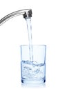 Glass filled with drinking water from tap. Royalty Free Stock Photo