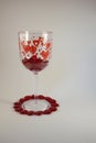 A glass filled with Hearts Royalty Free Stock Photo