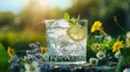 Refreshing Glass of Ice and Lemon Royalty Free Stock Photo