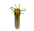 Glass filled with straws Royalty Free Stock Photo