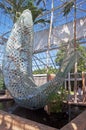 A glass fish sculpture at the sculpture garden Royalty Free Stock Photo