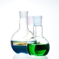 Flask with a chemical reagent Royalty Free Stock Photo