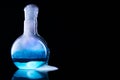 Glass flask with a chemical reagent. Royalty Free Stock Photo