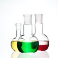 Glass flask with a chemical reagent. Royalty Free Stock Photo