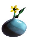 Glass flower in a vase