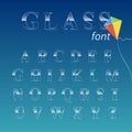 Glass font.