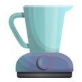 Glass food mixer icon, cartoon style Royalty Free Stock Photo