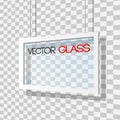 Glass frame illustration on a checkered background Royalty Free Stock Photo