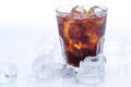 Glass of fresh coke over the white background Royalty Free Stock Photo