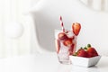 Strawberry infused water Royalty Free Stock Photo