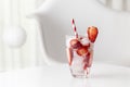 Strawberry infused water Royalty Free Stock Photo