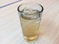 a glass of fresh cold ocha drink Royalty Free Stock Photo
