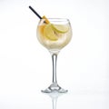 Glass of fresh cold white sangria