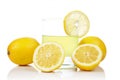 Glass of fresh lemon juice Royalty Free Stock Photo