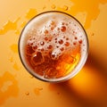 Glass of fresh light beer - AI generated image