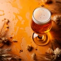 Glass of fresh light beer - AI generated image