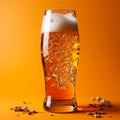 Glass of fresh light beer - AI generated image