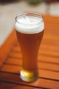 Glass of fresh light beer Royalty Free Stock Photo