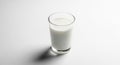 Glass of fresh milk on white background with soft shadow Royalty Free Stock Photo