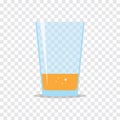 Glass of Fresh Orange Juice Flat Icon