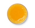 Glass of fresh orange juice isolated on white background, Royalty Free Stock Photo