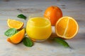 Glass with fresh orange juice Royalty Free Stock Photo