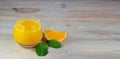 Glass with fresh orange juice Royalty Free Stock Photo