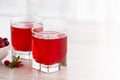 Glass With Fresh Organic Cranberry Juice