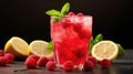 Drink cold refreshing fruit cocktail ice Royalty Free Stock Photo