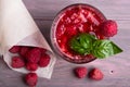 Glass of fresh strawberry smoothie and fresh strawberries on pink wooden background. Healthy food and drink concept Royalty Free Stock Photo