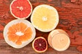 Glass of freshly liquidised grapefruit juice Royalty Free Stock Photo