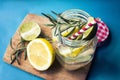 Glass of frozen homemade lemonade