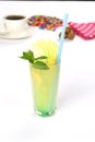 Green lemonade cocktails Royalty Free Stock Photo