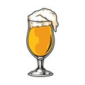 Glass full of beer vintage template Royalty Free Stock Photo