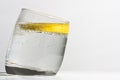 A glass of G&T with lemon Royalty Free Stock Photo