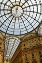 Glass gallery - Galleria Vittorio Emanuele Royalty Free Stock Photo