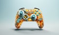 The glass game controler on a gradient background Royalty Free Stock Photo