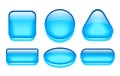 Glass gel web buttons set Royalty Free Stock Photo