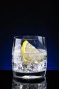 Glass glass of water with lemon Royalty Free Stock Photo