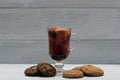 Glass of glintwein or mulled hot wine Royalty Free Stock Photo