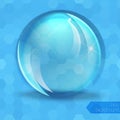 Glass glossy sphere