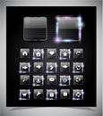 Glass glowing buttons for web Royalty Free Stock Photo