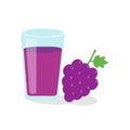 Glass of grape juice Royalty Free Stock Photo