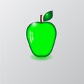 Glass green apple