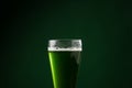 glass of green beer st patricks