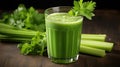 glass green celery fresh
