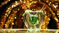 Glass Green Heart Valentines day studio light