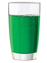 Glass of green juice, isolated.