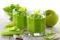 Glass of green smoothie