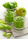 Glass of green smoothie